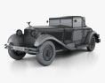 Isotta Fraschini Tipo 8A カブリオレ 1924 3Dモデル wire render