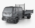 Isuzu NPR Tipper Van Truck 2014 3d model wire render