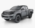 Isuzu D-Max Extended Cab 2014 3D-Modell wire render