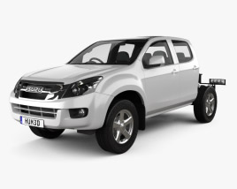 3D model of Isuzu D-Max Double Cab Chassis 2014
