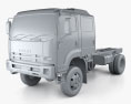 Isuzu FTS 800 Crew Cab Chassis Truck 2017 3d model clay render