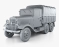 Isuzu Type 94 Truck 1934 3d model clay render