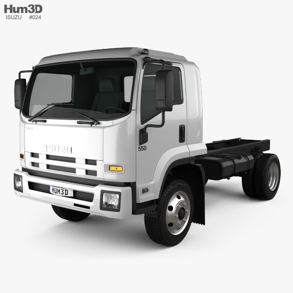 Isuzu FSS 550 单人驾驶室 底盘驾驶室卡车 2017 3D模型