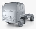 Isuzu FSS 550 单人驾驶室 底盘驾驶室卡车 2017 3D模型 clay render