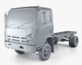 Isuzu NPS 300 Chassis Truck 2019 3d model clay render