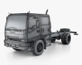 Isuzu FTR 800 Crew Cab Camion Telaio 2003 Modello 3D wire render