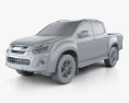 Isuzu D-Max Double Cab Ute LS 2020 3d model clay render