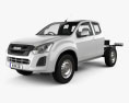 Isuzu D-Max Space Cab Chassis SX 2020 3Dモデル