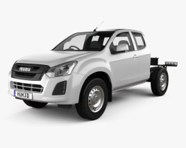 3D model of Isuzu D-Max Space Cab Chassis SX 2020