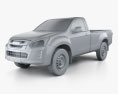 Isuzu D-Max Single Cab Ute SX 2020 3D модель clay render
