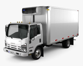 Isuzu NRR Refrigerator Truck 2017 3D model