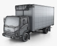 Isuzu NRR 냉장고 트럭 2017 3D 모델  wire render