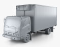 Isuzu NRR 冰箱卡车 2017 3D模型 clay render
