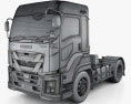 Isuzu Giga 트랙터 트럭 2축 2015 3D 모델  wire render