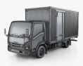 Isuzu Elf 箱型トラック 2021 3Dモデル wire render