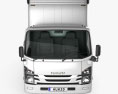Isuzu Elf Box Truck 2021 Modello 3D vista frontale