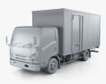Isuzu Elf Box Truck 2021 Modello 3D clay render