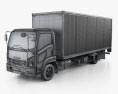 Isuzu Forward Box Truck 2021 3d model wire render