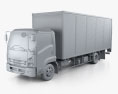 Isuzu Forward 箱型トラック 2021 3Dモデル clay render