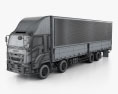 Isuzu Giga 箱型トラック 4アクスル 2021 3Dモデル wire render