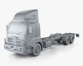 Isuzu FXY Chassis Truck 2021 3d model clay render