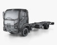 Isuzu Forward Chassis Truck 2021 3d model wire render