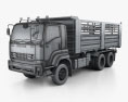 Isuzu FXZ 360 Flatbed Truck 2021 3d model wire render
