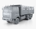Isuzu FXZ 360 Flatbed Truck 2021 Modello 3D clay render