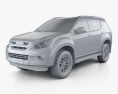 Isuzu MU-X con interni 2020 Modello 3D clay render
