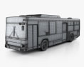 Isuzu Erga Mio L2 Автобус 2019 3D модель wire render
