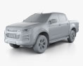 Isuzu D-Max Double Cab Vcross 4x4 2023 3d model clay render