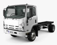 Isuzu NPS 300 Einzelkabine Fahrgestell LKW mit Innenraum 2019 3D-Modell