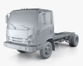 Isuzu NRR Single Cab Chassis Truck 2024 3d model clay render
