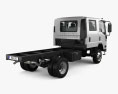 Isuzu NPS 300 Crew Cab Chassis Truck with HQ interior 2018 3d model back view