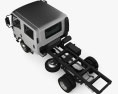 Isuzu NPS 300 Crew Cab Chassis Truck with HQ interior 2018 3d model top view