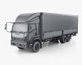 Isuzu F-series Box Truck 2024 Modello 3D wire render
