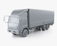 Isuzu F-series Box Truck 2024 Modello 3D clay render
