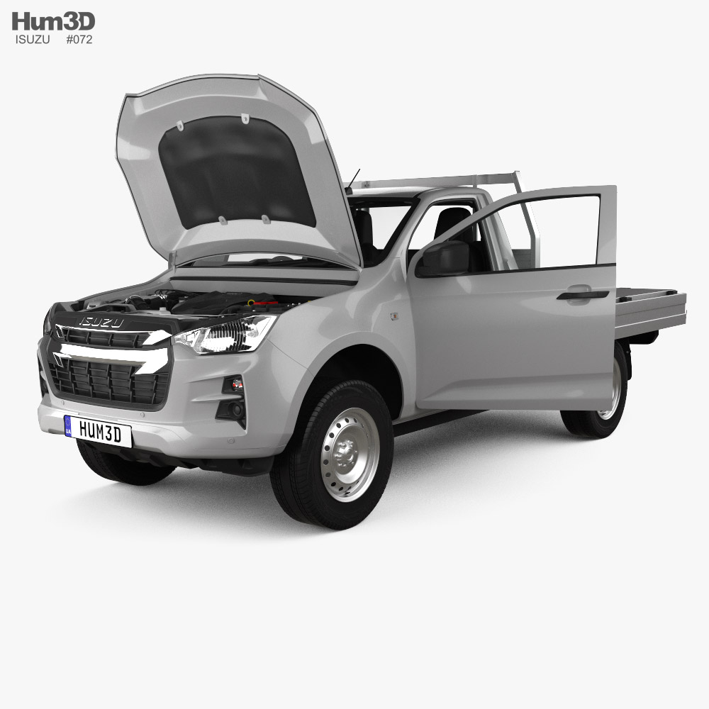 Isuzu D-Max Cabine Simple AlloyTray SX avec Intérieur et moteur RHD 2020 Modèle 3D