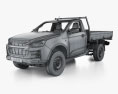 Isuzu D-Max Single Cab AlloyTray SX with HQ interior and engine RHD 2023 3d model wire render
