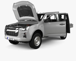 Isuzu D-Max Space Cab AlloyTray SX with HQ interior and engine RHD 2020 3D model