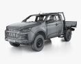Isuzu D-Max Space Cab AlloyTray SX with HQ interior and engine RHD 2023 3d model wire render