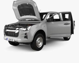 Isuzu D-Max Space Cab SX with HQ interior and engine RHD 2020 3D model