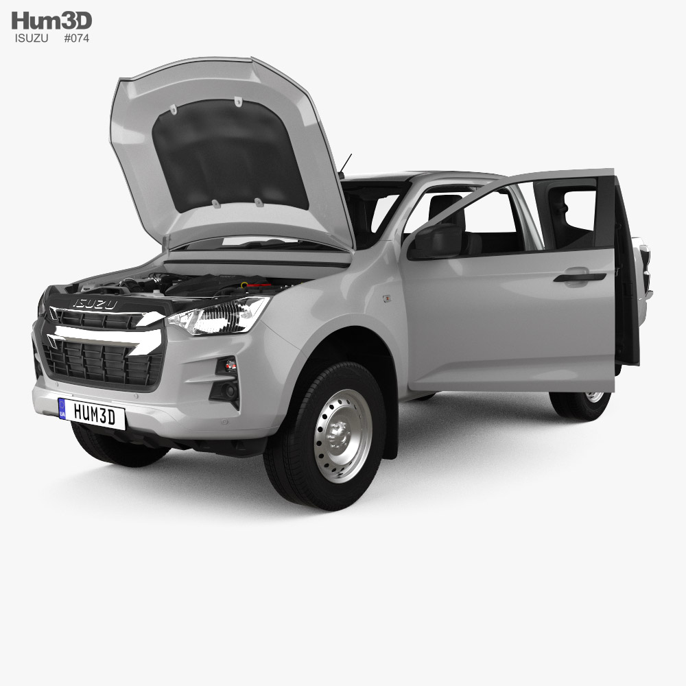 Isuzu D-Max Space Cab SX mit Innenraum und Motor RHD 2020 3D-Modell