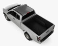 Isuzu D-Max Space Cab SX mit Innenraum und Motor RHD 2023 3D-Modell Draufsicht