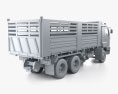 Isuzu FXZ 360 Flatbed Truck con interni 2017 Modello 3D