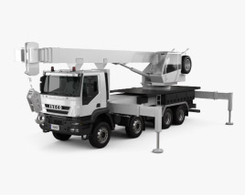 3D model of Iveco Trakker Crane Truck 2014
