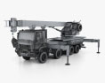 Iveco Trakker Crane Truck 2014 3d model wire render