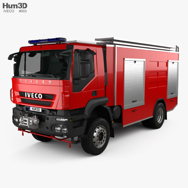Iveco Trakker Fire Truck 2014 3D model