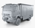 Iveco Trakker Fire Truck 2012 3d model clay render