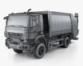Iveco Trakker Garbage Truck 2014 3d model wire render